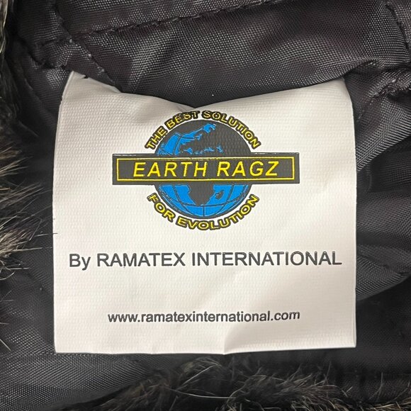 Earth Ragz Trapper Hat Buffalo Red Black Plaid Faux Fur Ear Flaps Hunting Winter - Picture 8 of 9